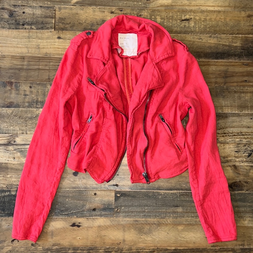Free People Moto Cropped Jacket